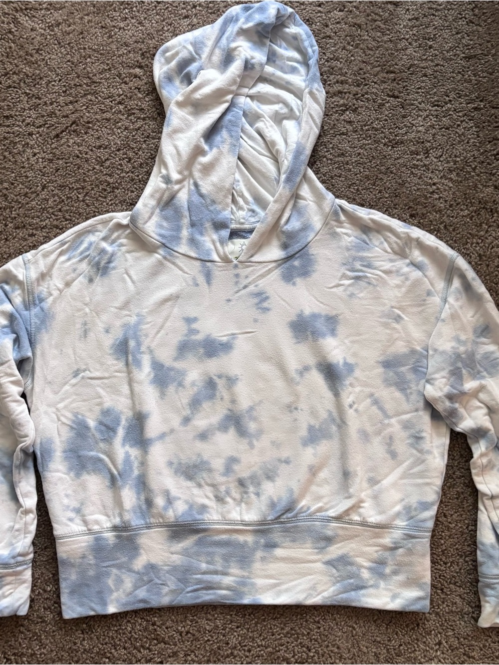 Offline by Aerie Lightweight Tie Dye Crop Hoodie